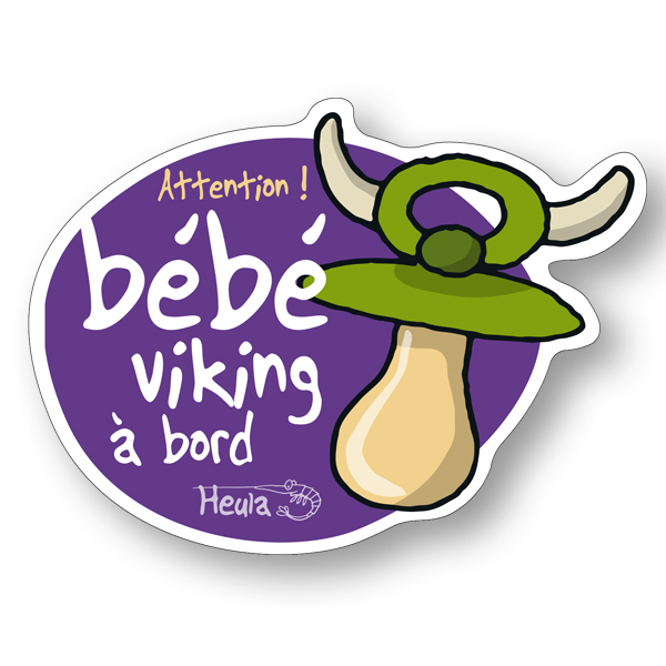 Sticker Bébé Viking à Bord Fille (2024)