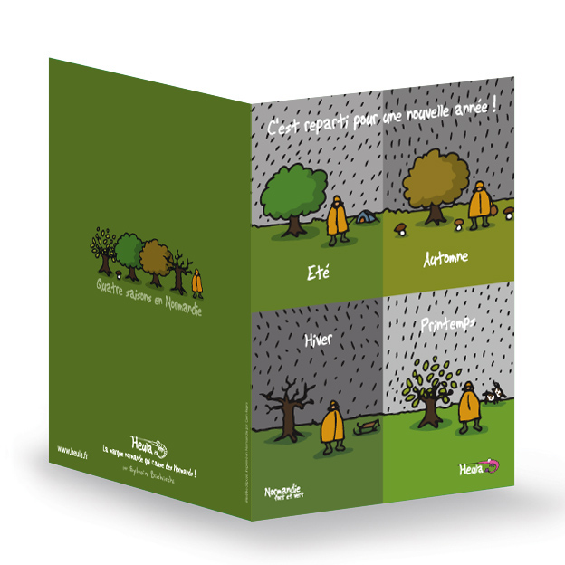Bonne anne 4 saisons avec enveloppe