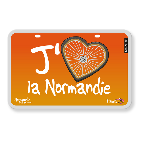 Plaque vélo J'aime la Normandie