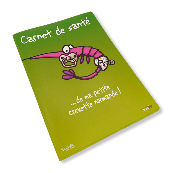 [239HE-04] Protège carnet de santé Crevette