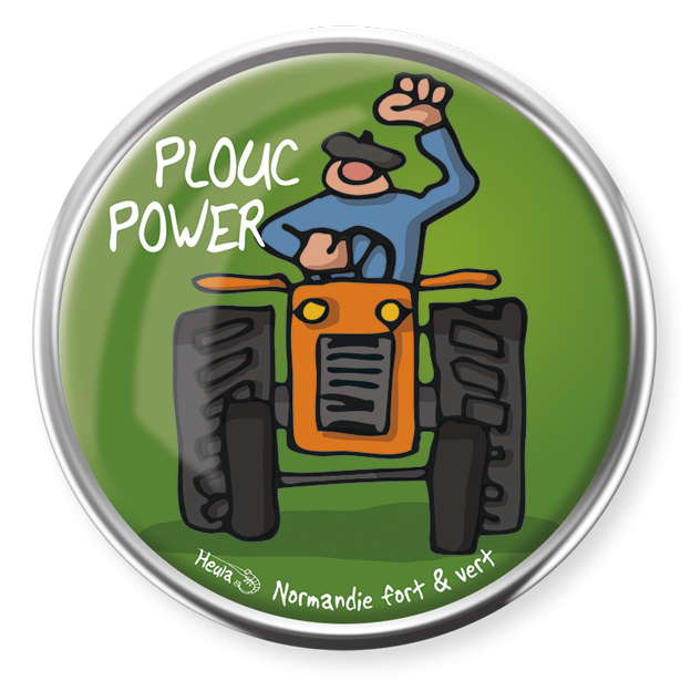 [245HE-03] Pin's rond Plouc Power