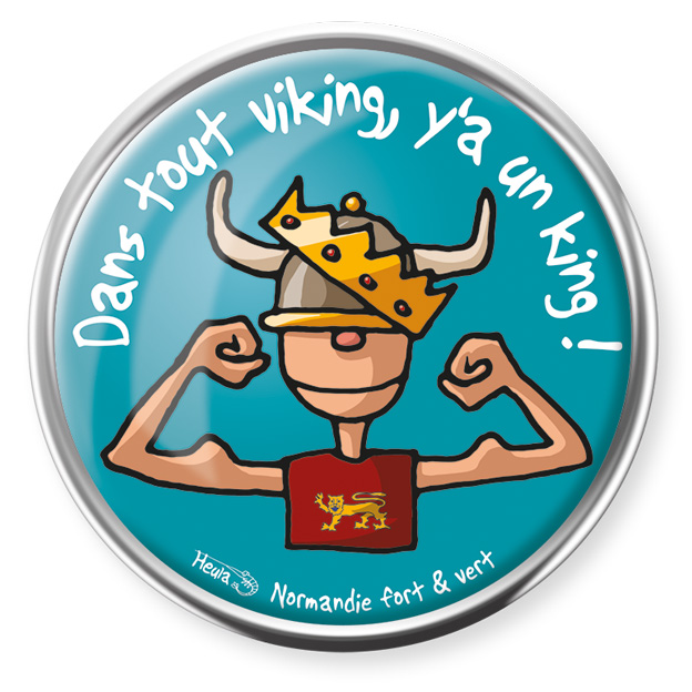 [245HE-04] Pin's rond King enfant