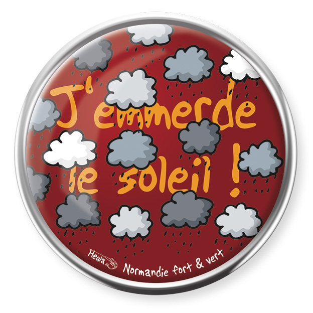 [245HE-06] Pin's rond J'emmerde soleil