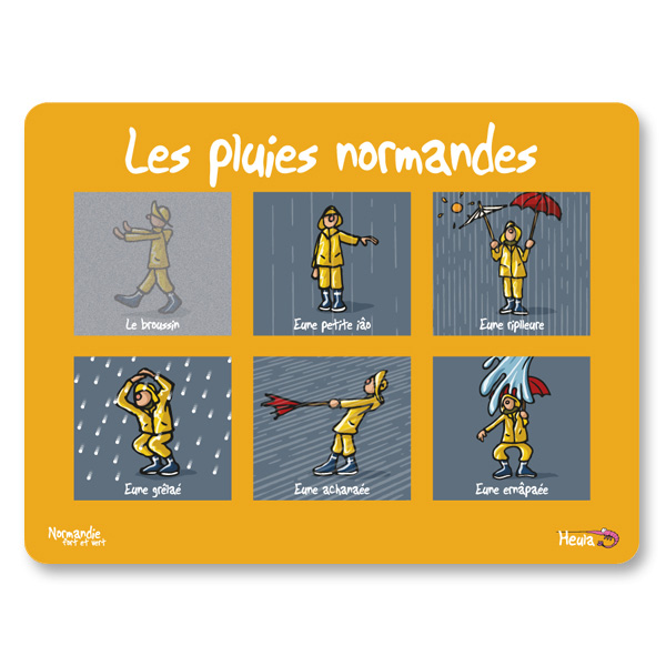 [105HE-63] Set de table Les pluies normandes