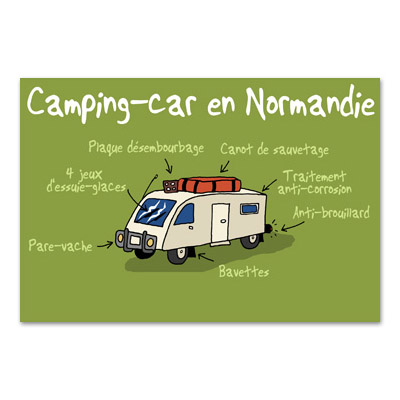 [75HE-033] Carte postale Camping-car H033