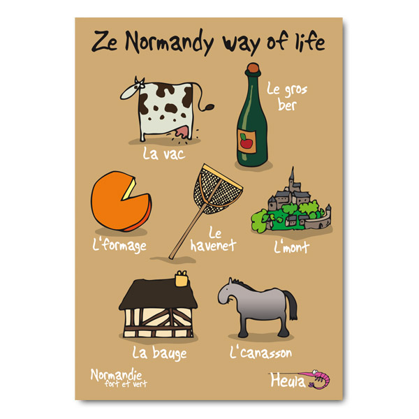 [75HE-049B] Carte postale Way of life H049B