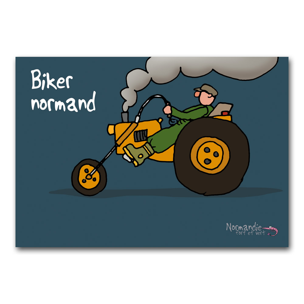 [75HE-106] Carte postale Biker H106