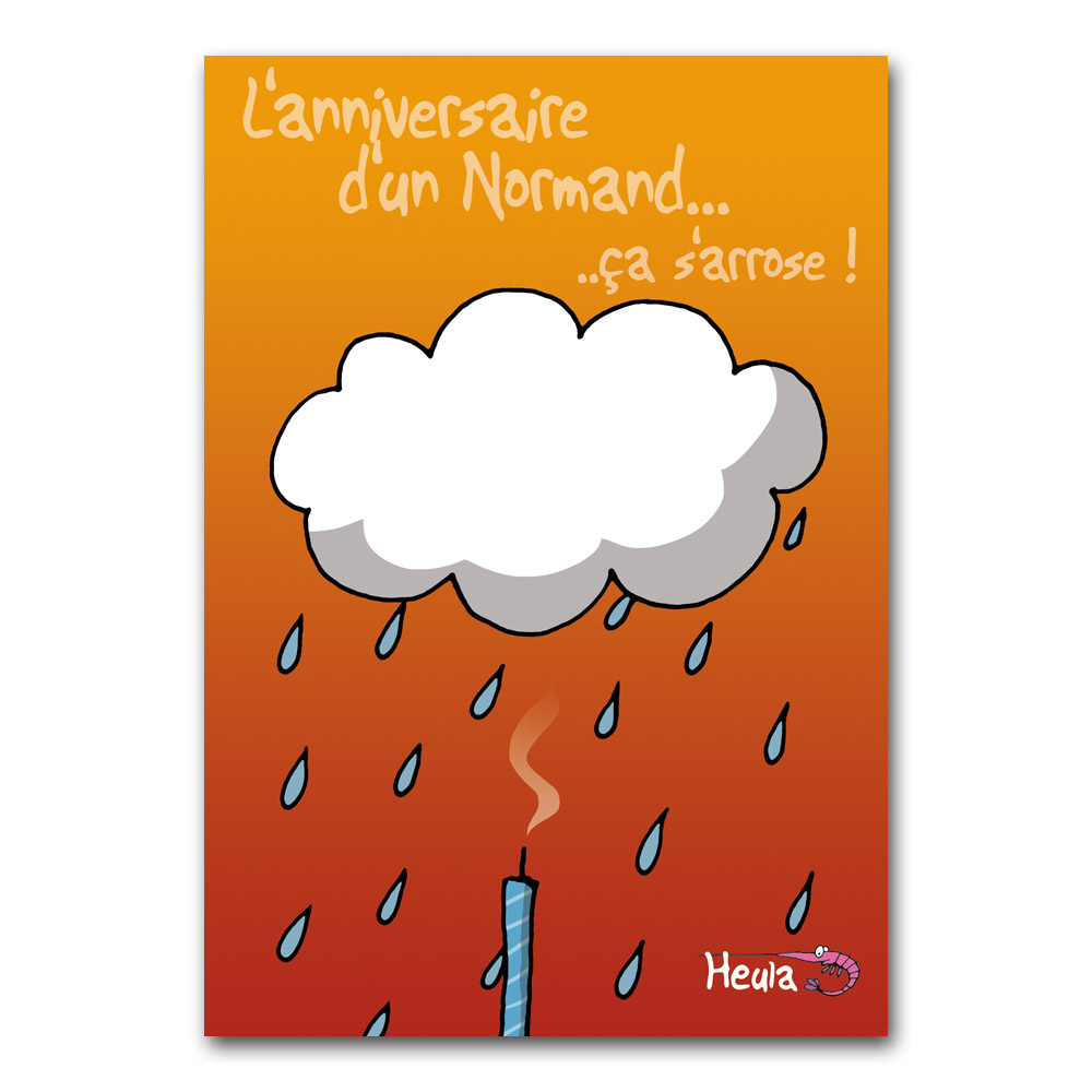 Carte postale Anniversaire - H124
