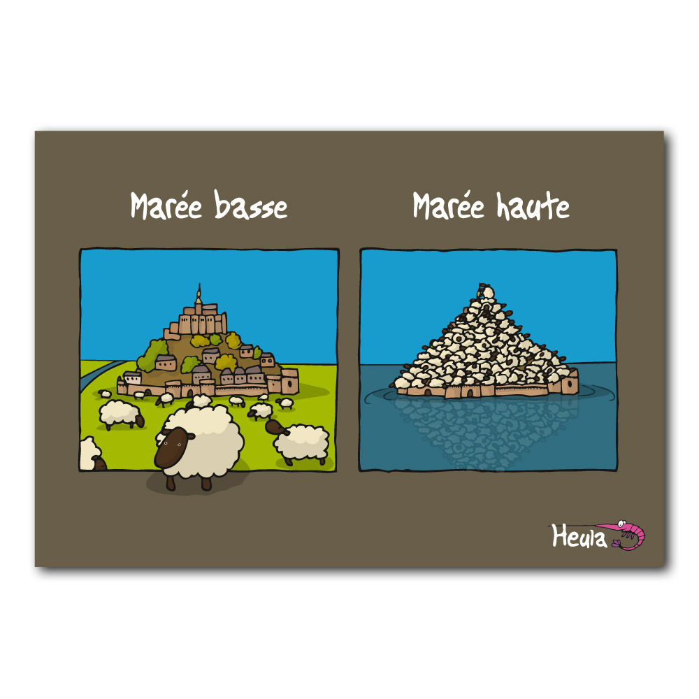 Carte postale Marées