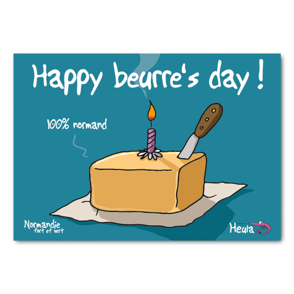 [75HE-199] Carte postale Happy beurre's day H199