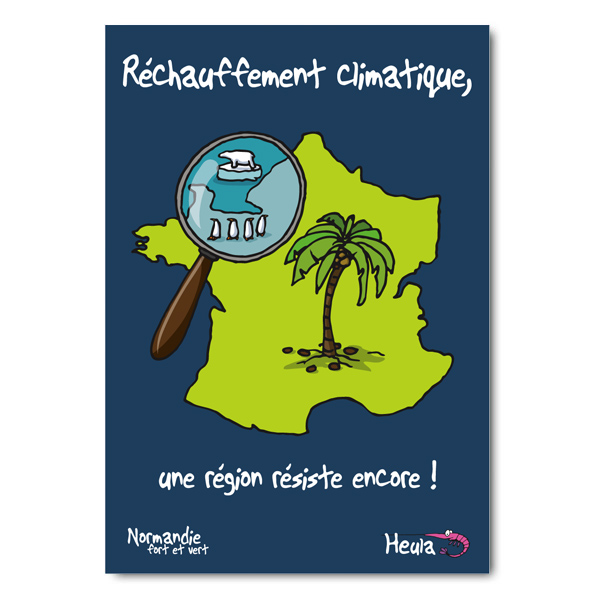 Carte postale Réchauffement loupe H212