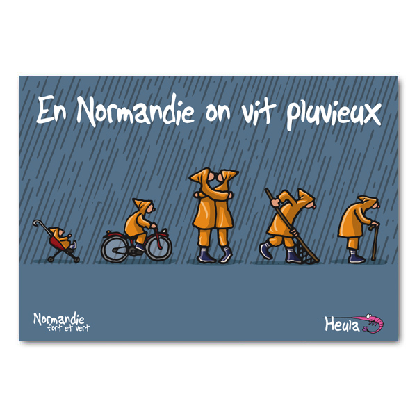 [75HE-213] Carte postale Pluvieux H213