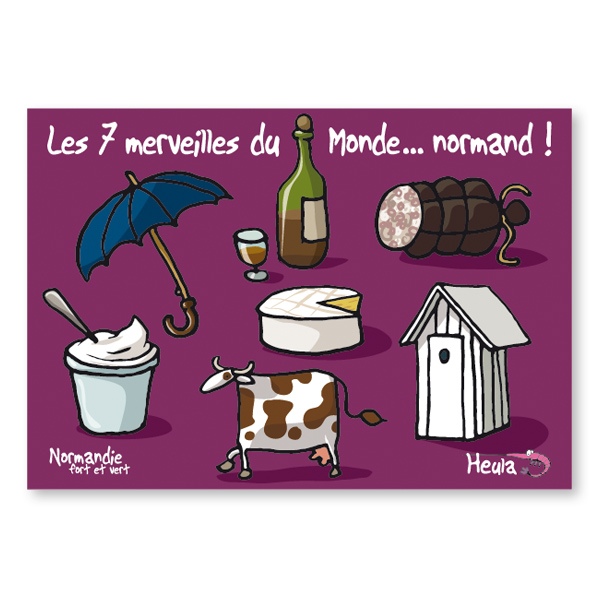 [75HE-245] Carte postale 7 merveilles du Monde - H245