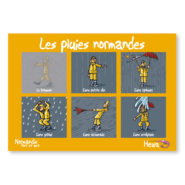 [75HE-249] Carte postale Les pluies normandes