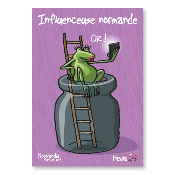 [75HE-255] Carte postale Influenceuse