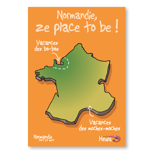 [75HE-258] Carte postale Ze place to be H258