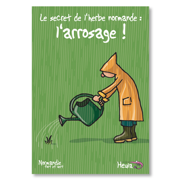 Carte postale L'arrosage