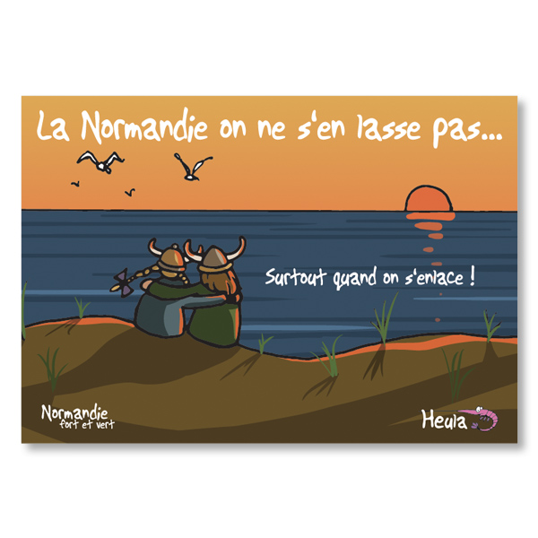 Carte postale On s'enlace Normandie H269