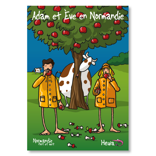 Carte postale Adam et Eve - H276