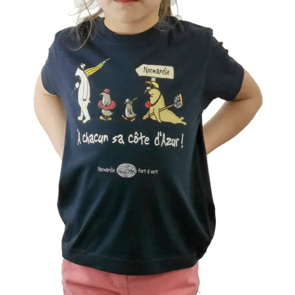 [76HE-18129/10] Tee-shirt Azur  (10 ans)