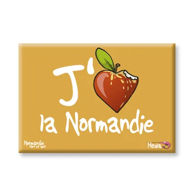 [106HE-87] Magnet J'aime la Ndie (pomme)