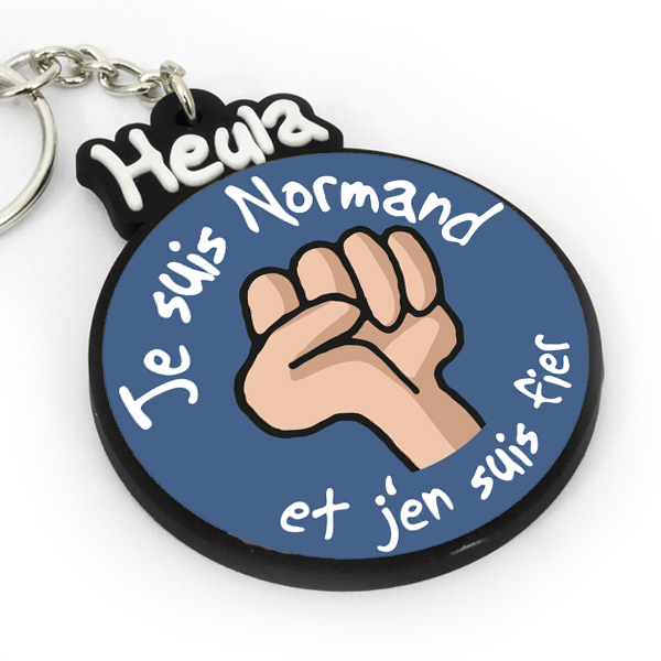 [111HE-16] Porte-clé plat Je suis Normand