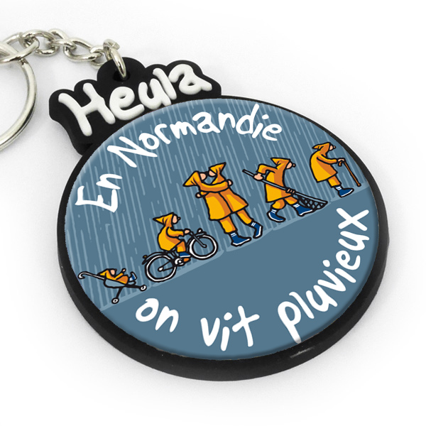 [111HE-17] Porte-clé plat Pluvieux
