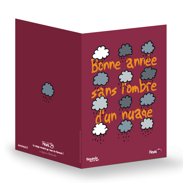 CP souhait Bonne année Sans l'ombre avec enveloppe