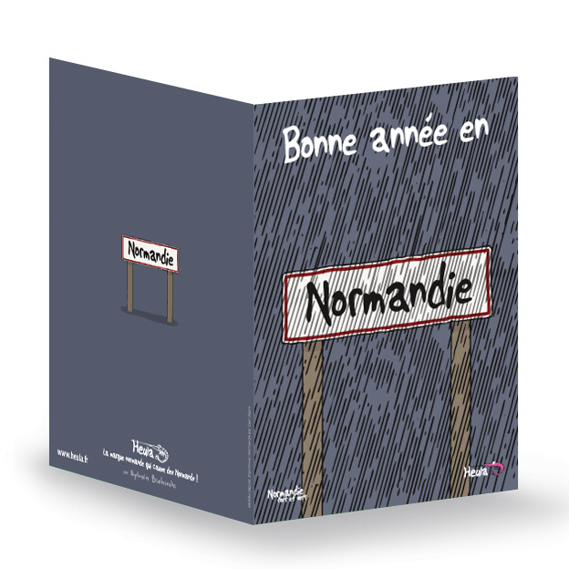 [113HE-006] CP souhait Bonne année Panneau avec enveloppe