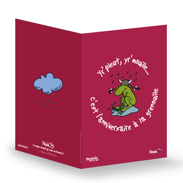 [113HE-007] CP souhait Anniv Grenouille avec enveloppe
