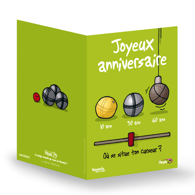 [113HE-010] CP souhait Anniv Curseur avec enveloppe