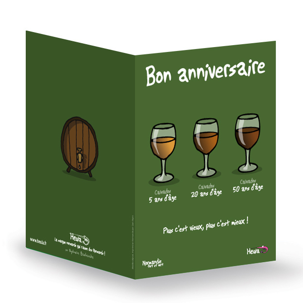 [113HE-011] CP souhait Anniv Calva avec enveloppe