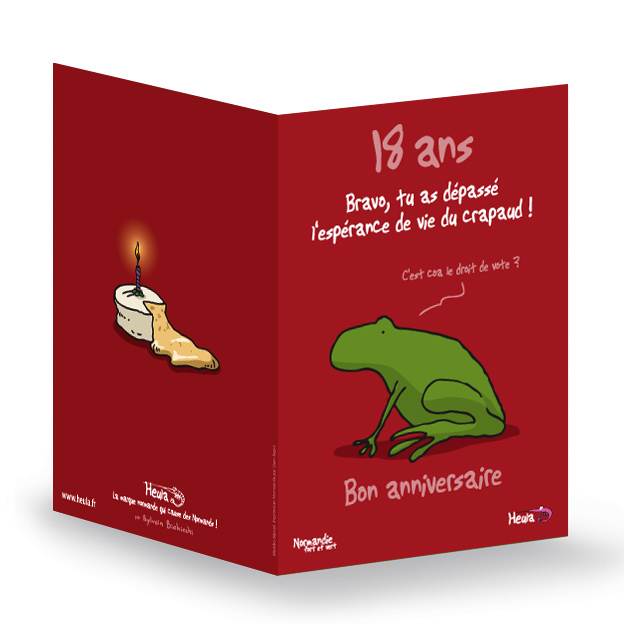 [113HE-012] CP souhait Anniv 18 ans avec enveloppe