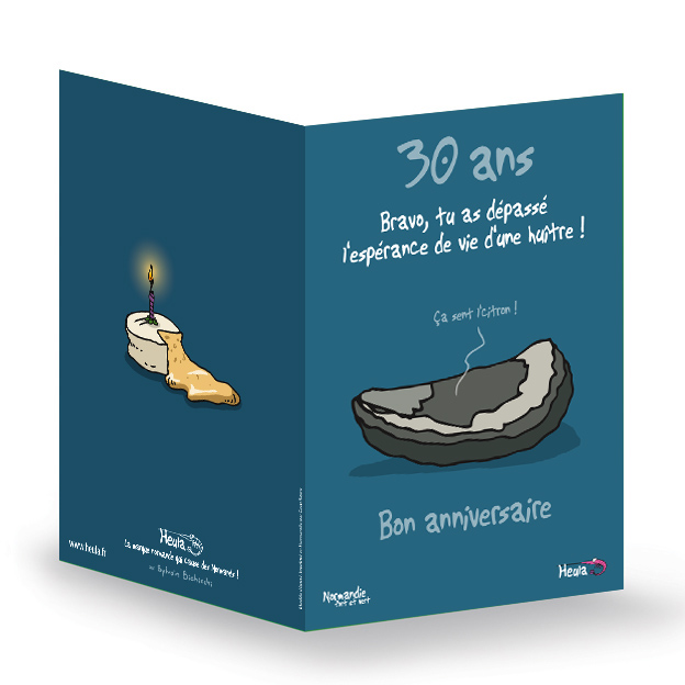 CP souhait Anniv 30 ans avec enveloppe