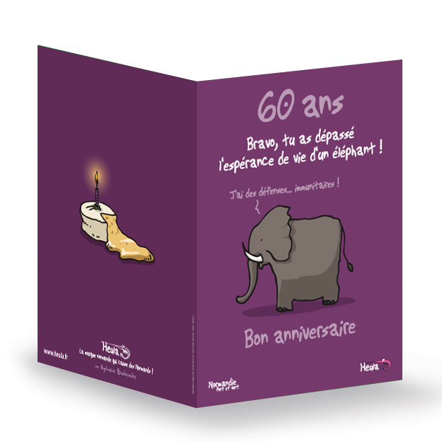 [113HE-017] CP souhait Anniv 60 ans avec enveloppe