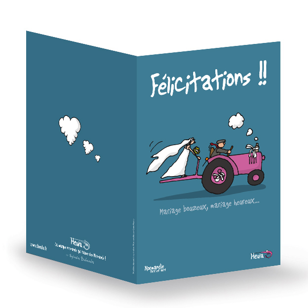 [113HE-025] CP souhait Mariage bouzeux avec enveloppe