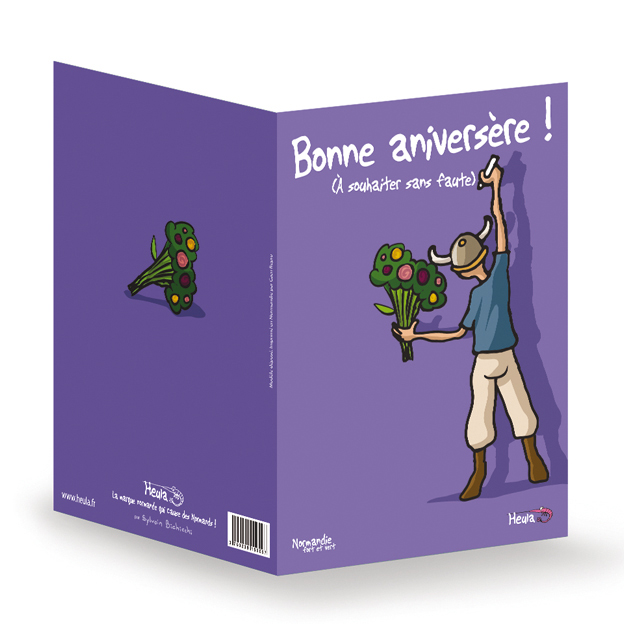 [113HE-035] CP souhait Bonne aniversère avec enveloppe