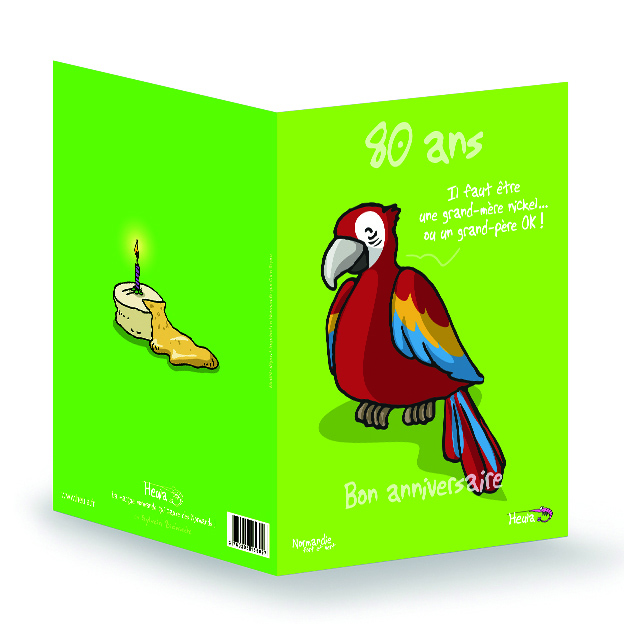CP souhait Anniv 80 ans avec enveloppe