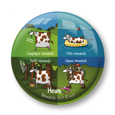 [116HE-21] Magnet verre 4 vaches