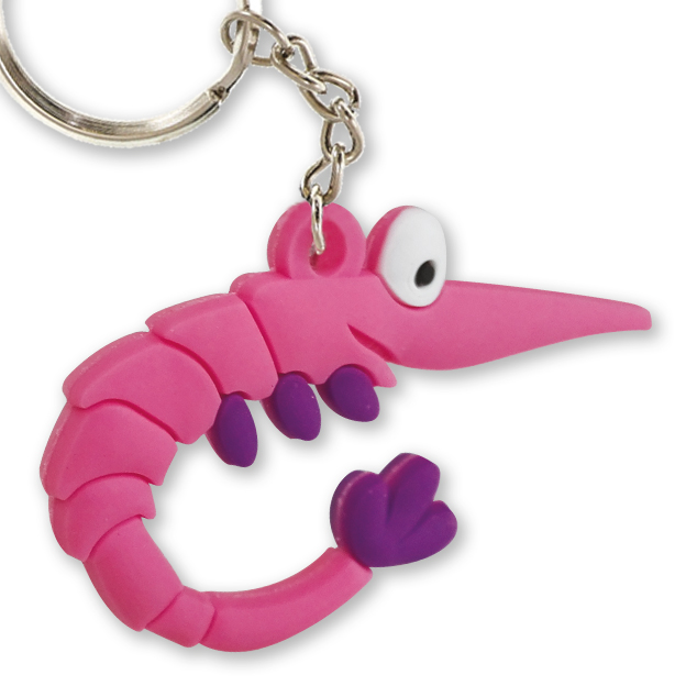 [117HE-04] Porte-clé 3D Crevette