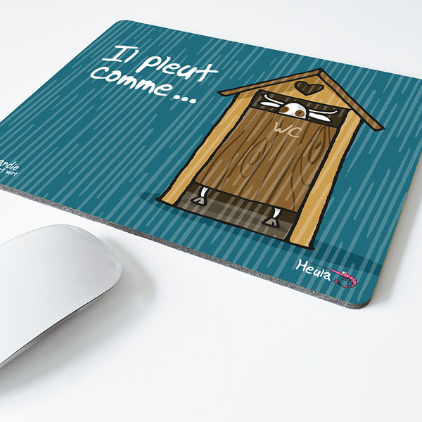 [101HE-99] Tapis de souris Il pleut comme...