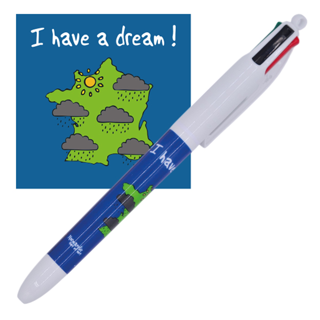 [167HE-13] Stylo BIC 4 coul Dream