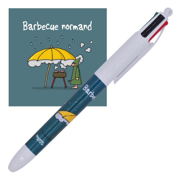 [167HE-16] Stylo BIC 4 coul Barbecue