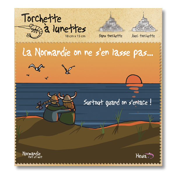 [102HE-40] Essuie-lunettes On s'enlace Normandie