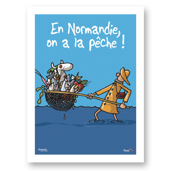 [203HE-12] Affiche On a la pêche