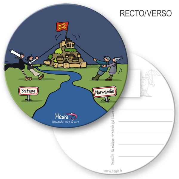 [220HE-04] Sous-bock postable Bretagne/Normandie