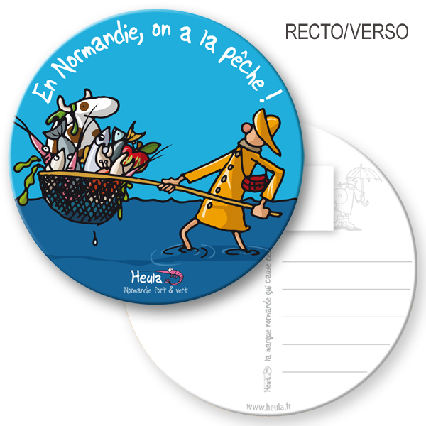 [220HE-07] Sous-bock postable On a la pêche