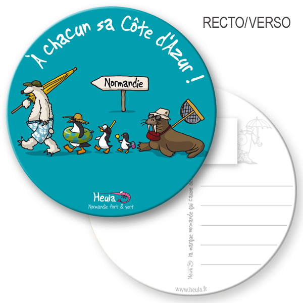 [220HE-10] Sous-bock postable Azur