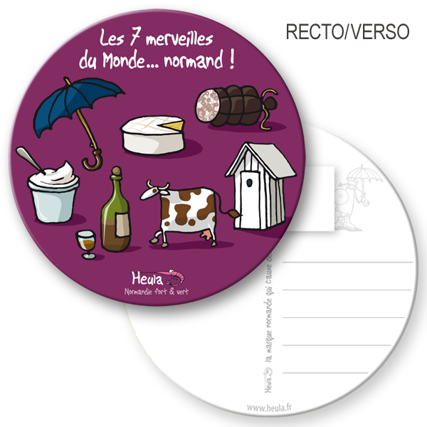 [220HE-17] Sous-bock postable 7 merv. du Monde