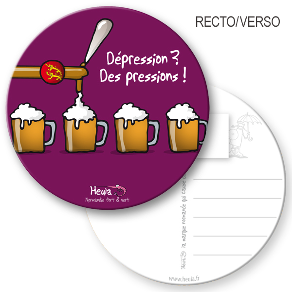 Sous-bock postable Des pressions